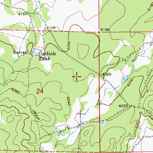 Topographic Map of Bagley Tank, AZ