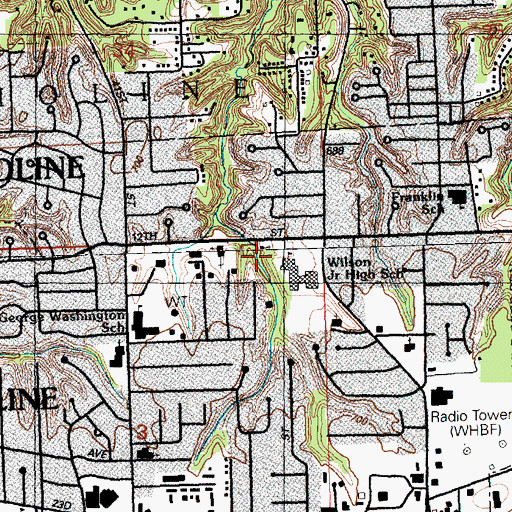 Topographic Map of Community Church of the Nazarene, IL