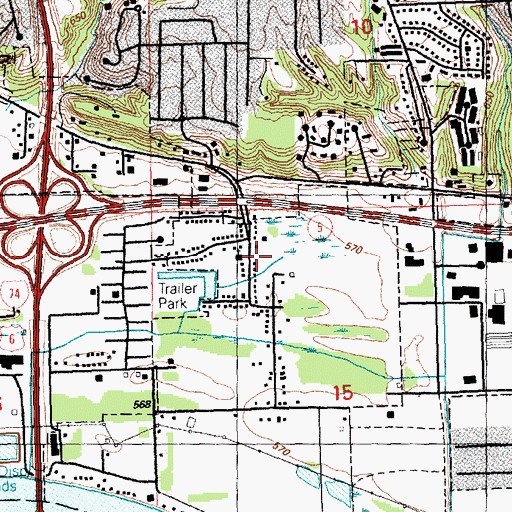 Topographic Map of Bethel Baptist Church, IL