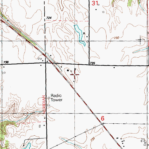Topographic Map of Brook Lawn, IL