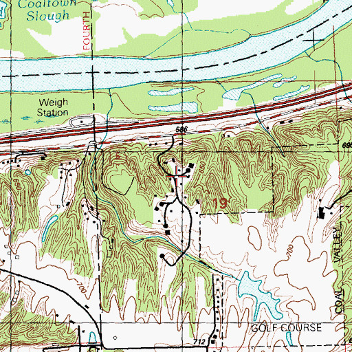 Topographic Map of Timber Ridge, IL