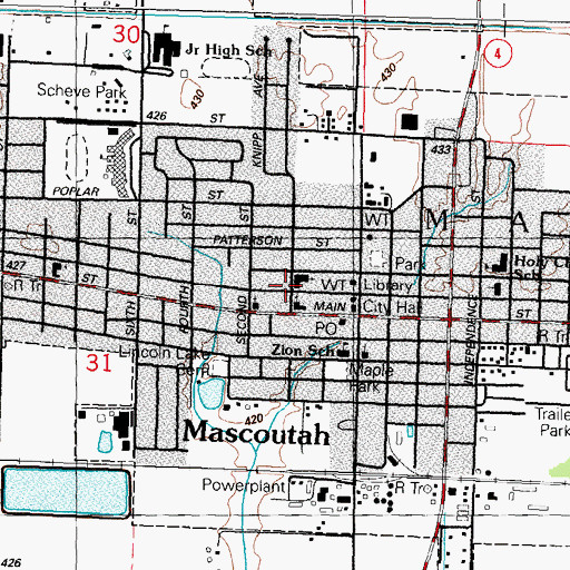Topographic Map of Saint John United Church of Christ, IL