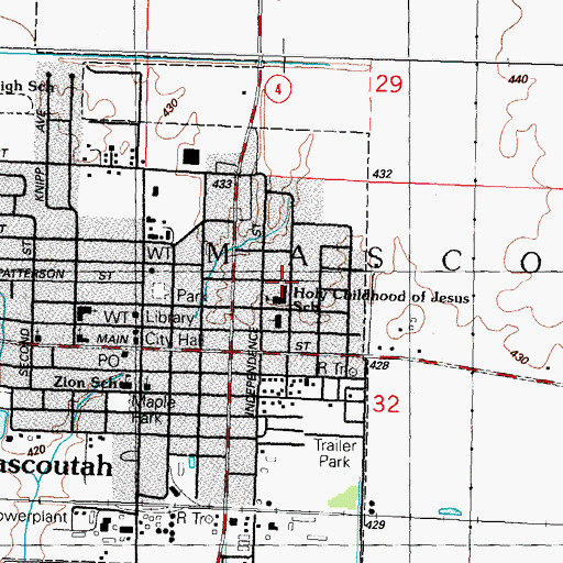 Topographic Map of Holy Childhood of Jesus Catholic School, IL