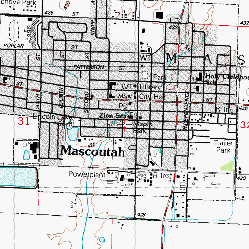 Topographic Map of Maple Park, IL