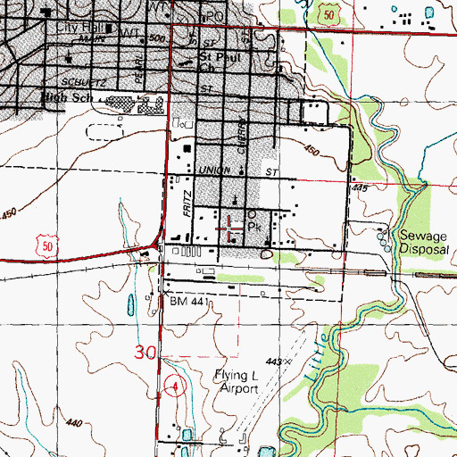 Topographic Map of McAllister Park, IL