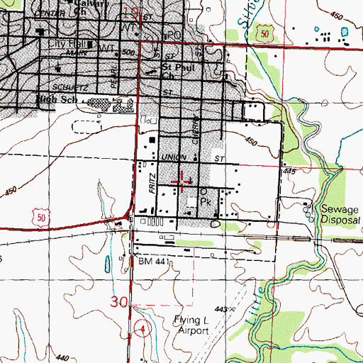 Topographic Map of In Action for Christ Church, IL