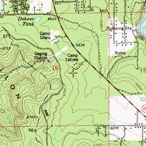 Topographic Map of Wagon Wheel Substation, AZ
