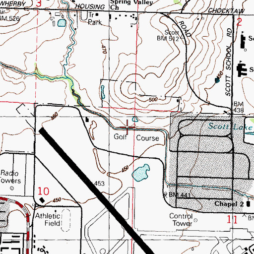 Topographic Map of Cardinal Creek Golf Course, IL
