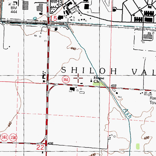 Topographic Map of Hope Christian Church, IL