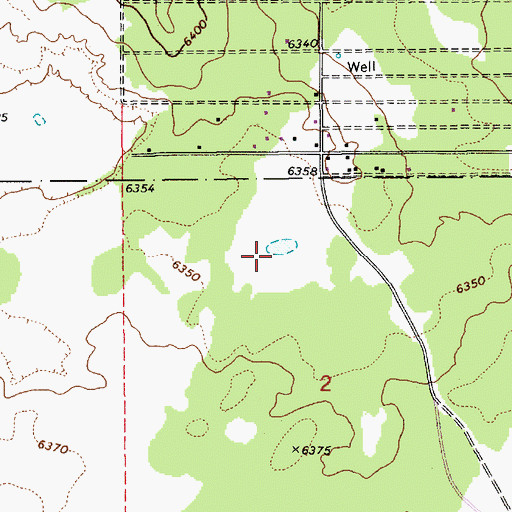 Topographic Map of Section Two Lake, AZ