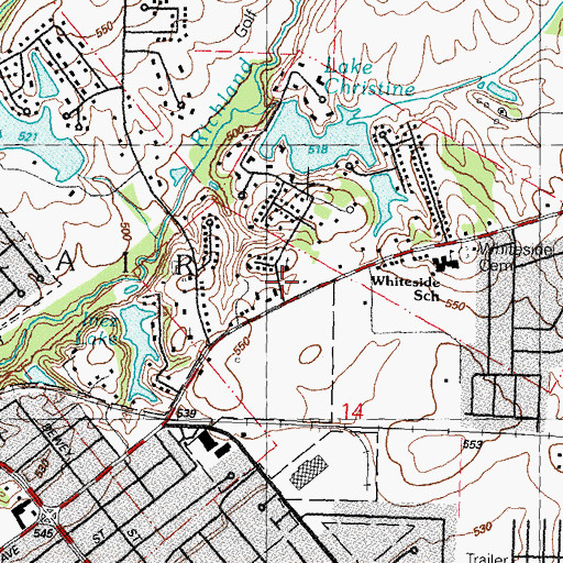 Topographic Map of First Church of the Nazarene, IL