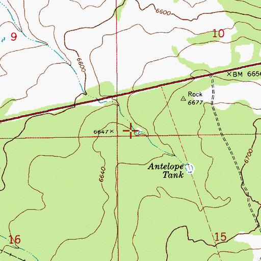 Topographic Map of Sixty Tank, AZ