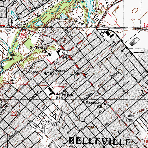 Topographic Map of First Apostolic Church, IL