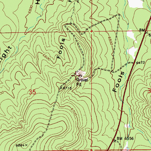 Topographic Map of Malpais Pit, AZ