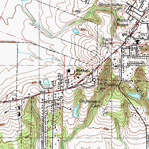 Topographic Map of Bethel Tabernacle Church, IL