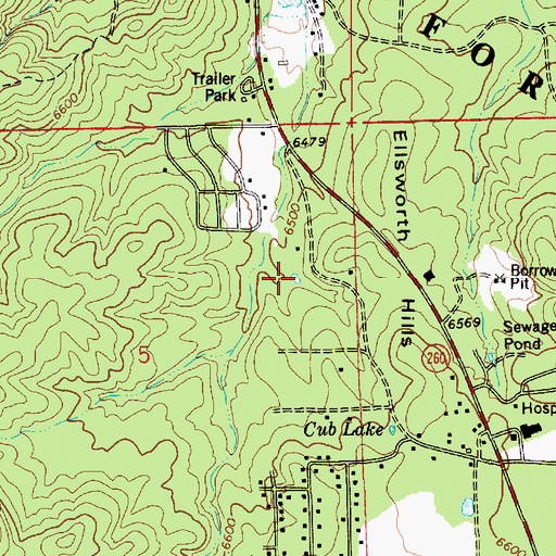Topographic Map of Section Five Tank, AZ