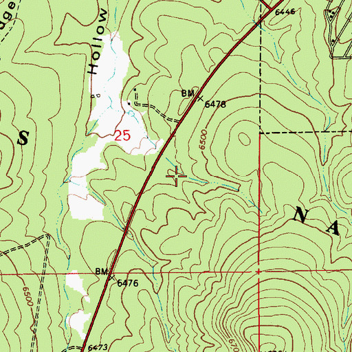 Topographic Map of Highway Tank, AZ