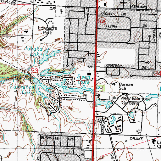 Topographic Map of Full Gospel Tabernacle Church, IL