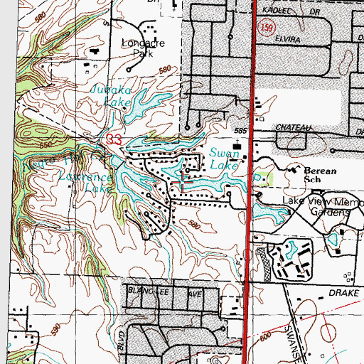 Topographic Map of Swan Lake, IL