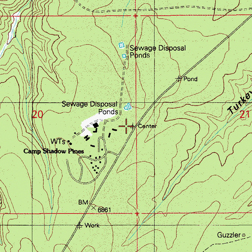 Topographic Map of Heber YCC, AZ