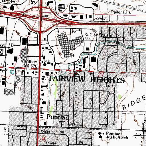 Topographic Map of Christ United Methodist Church, IL