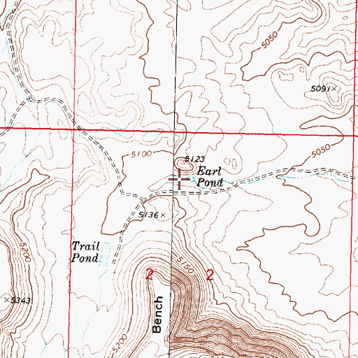 Topographic Map of Earl Pond, AZ