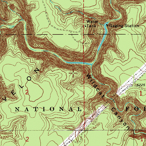 Topographic Map of Points of Wildcat, AZ
