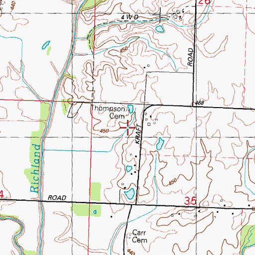 Topographic Map of Saint John the Baptist Catholic School, IL