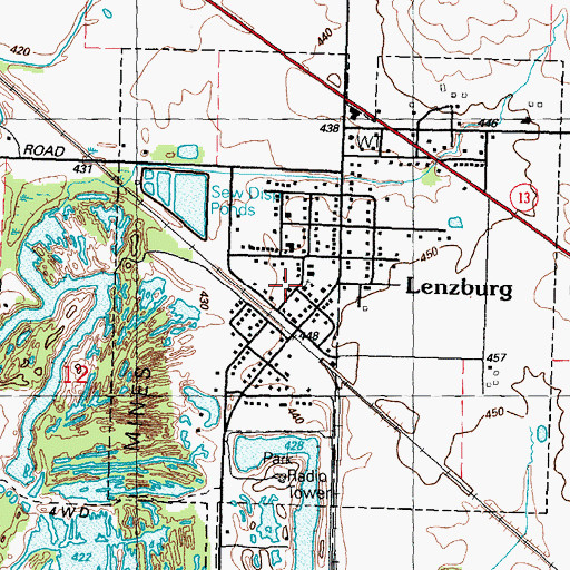 Topographic Map of Saint Peters United Church of Christ, IL