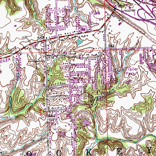 Topographic Map of Crest Hill, IL