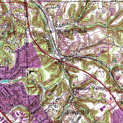 Topographic Map of Birkner, IL