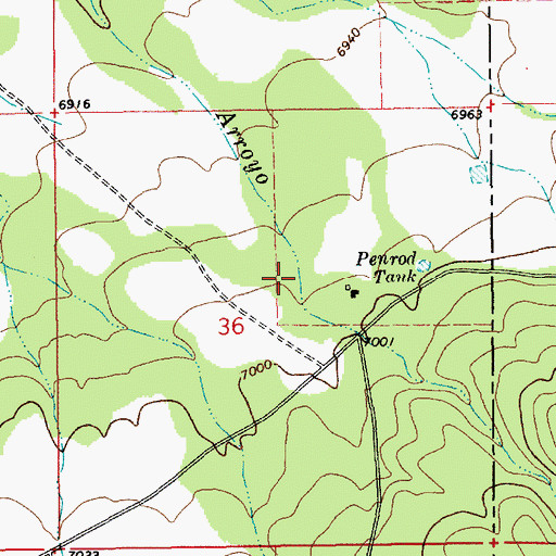 Topographic Map of Dougout Tanks, AZ