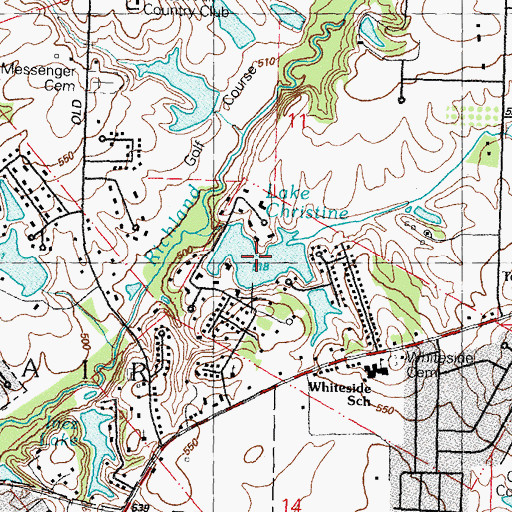 Topographic Map of Lake Christine, IL