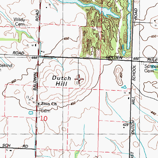 Topographic Map of Dutch Hill, IL