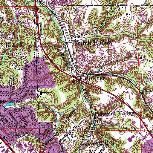 Topographic Map of Dutch Hollow, IL