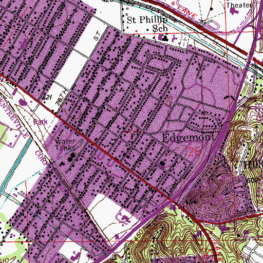 Topographic Map of Edgemont, IL