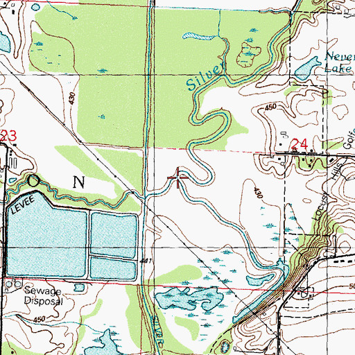 Topographic Map of Engle Creek, IL