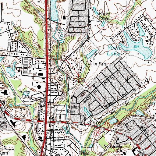 Topographic Map of Gepperts Lake, IL