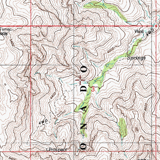Topographic Map of Rock Corral Spring, AZ