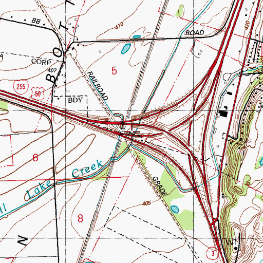 Topographic Map of Hill Creek, IL