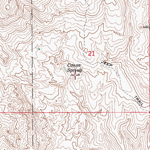 Topographic Map of Stansbury Ranch, AZ