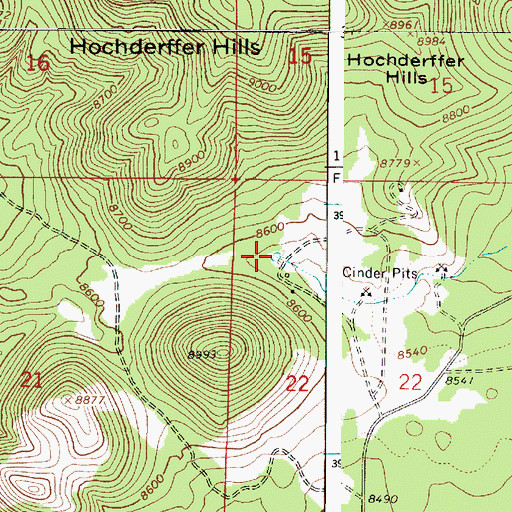 Topographic Map of Horchderffer Tank, AZ