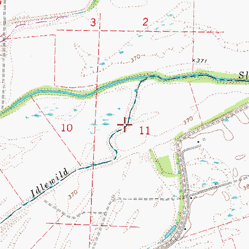 Topographic Map of Idlewild Slough, IL
