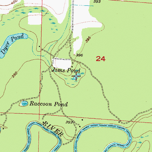Topographic Map of Jims Pond, IL