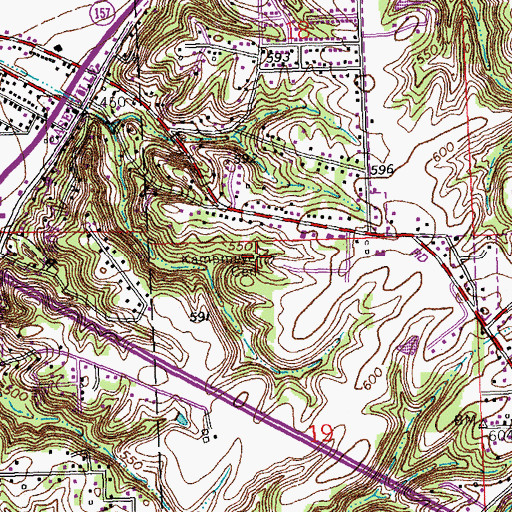 Topographic Map of Kampmeyer Cemetery, IL