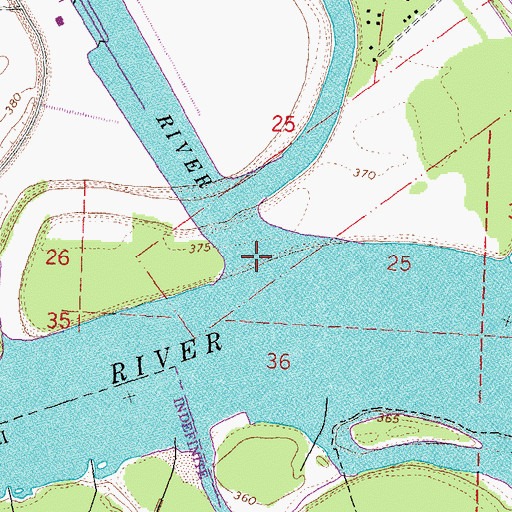 Topographic Map of Kaskaskia River, IL