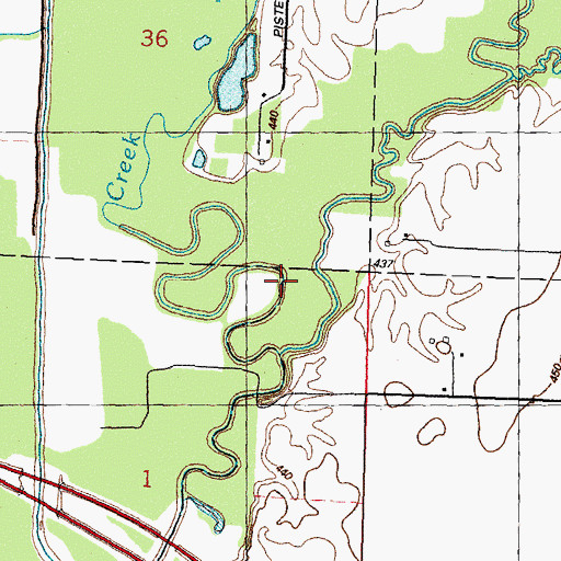 Topographic Map of Little Silver Creek, IL