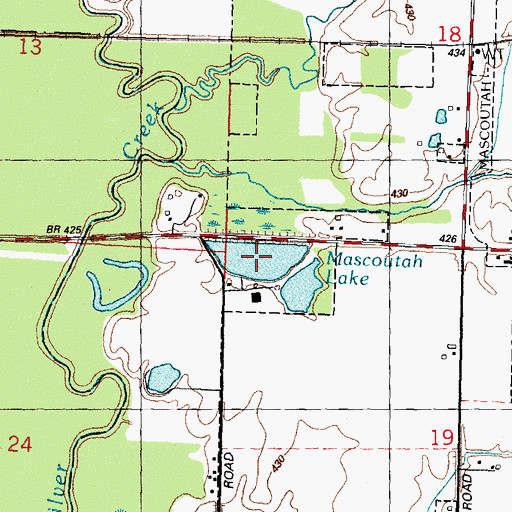 Topographic Map of Mascoutah Lake, IL