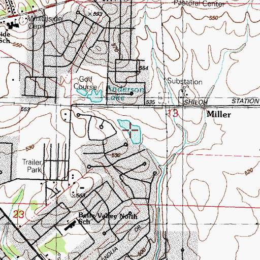 Topographic Map of Miller Lake, IL