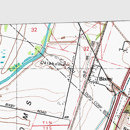 Topographic Map of Oklahoma Hill, IL